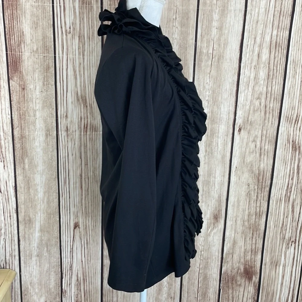 Fever Ruffle Open Front Cardigan Small - Picture 5 of 9